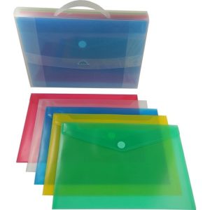 Envelope Plástico c/ Velcro HFP A4 Ref.901 Pack c/25 Sort.