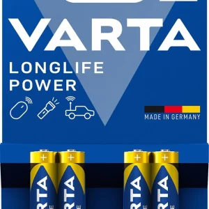 Blister 4 Pilhas Alcalinas Long Life AAA VARTA