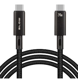 Cabo USB-C – USB-C 4.0 40 Gbps 240 W 1,0 m trança preta