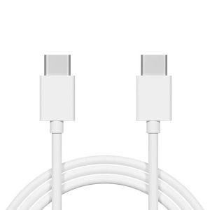 Cabo USB-C Macho / Macho 2.0 Branco – 1 metro