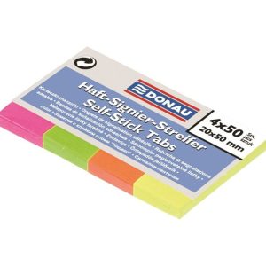 Blocos Mini Notas adesivas, Donau, 50x20mm 4X50fls