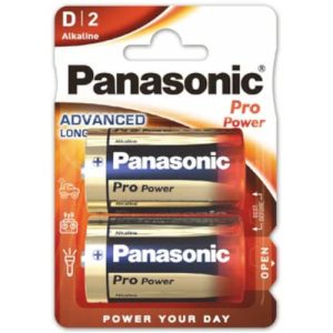 Pilhas Alcalinas pro power 1.5V D / LR20 – PANASONIC (2 unidades)