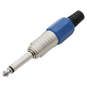 Ficha Jack 6.3mm Mono Azul