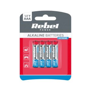Pack 4 Pilhas Alcalinas AAA LR3 – REBEL EXTREME