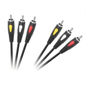 Cabo Audio / Video 3 RCA Macho / Macho – 1 metro
