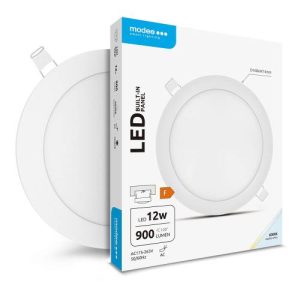 Painel de LED Redondo Encastrar Ø 17cm 12W Branco Fio 6000K 900lm – Modee