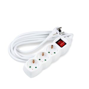 Extensão branca 3 tomadas c/ interruptor 3 metros