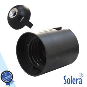 Casquilho p/ Lâmpada E27 Preto p/ Cabo