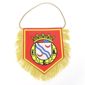 Galhardete Escudo franjas brancas 12×10 cm
