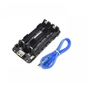 Suporte de Bateria 18650 c/ Placa de Carregamento – 2 Vias