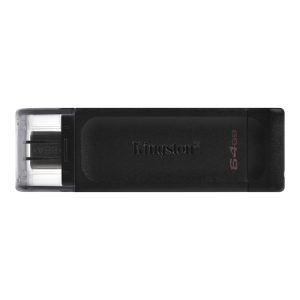 Pen USB DataTraveler 70 64GB USB-C 3.2 Gen 1 (Preto) – KINGSTON