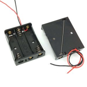 Suporte para pilha 18650 x3 com fios