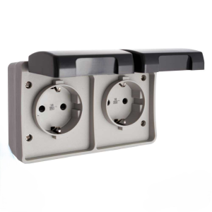Tomada Elétrica Superfície 2x Schuko VDE IP44