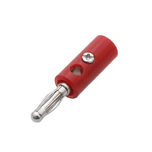 Ficha Banana 4mm Macho Vermelha