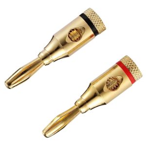 Banana coluna banhada a ouro Budweiser (par – preta + vermelha)