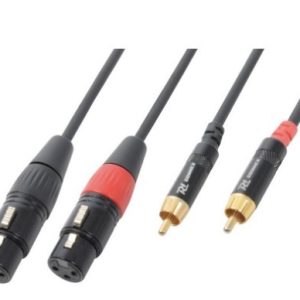 Cabo 2x XLR Fêmea – 2x RCA Macho (6 mts) – Power Dynamics CONNEX