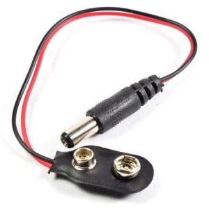 Cabo Alimentação p/ Pilha 9V c/ ficha DC 5.5×2.1mm