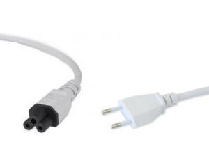 Cabo de Alimentação C5 (Trevo) Branco – 1 metro