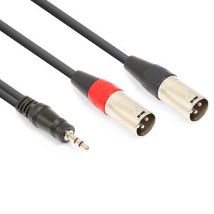 Cabo Jack 3.5mm Stereo – 2x XLR Macho 1.5m