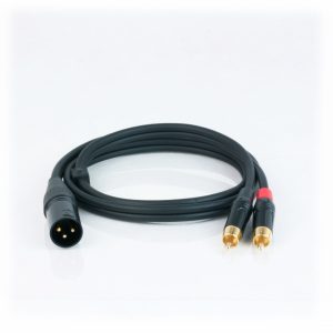 Cabo Stereo XLR Macho de 3 pinos / 2xRCA macho 1m – RCA391/1 Master Audio