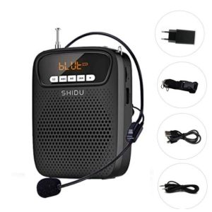 Coluna portátil c/ Microfone Cabeça c/ FM / Aux / USB / REC + Bluetooth
