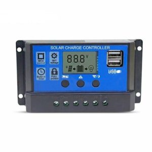 Controlador de Carga PWM p/ Painel Solar 10A /12 ~ 24V + 2x USB