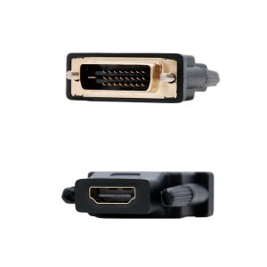 Ficha / Adaptador DVI 24+1 Macho – HDMI Femea – Nanocable