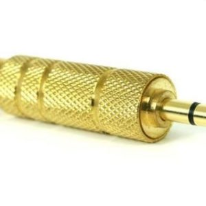 Adaptador Stereo Jack 3.5mm Macho – Jack 6.3mm Fêmea Dourado