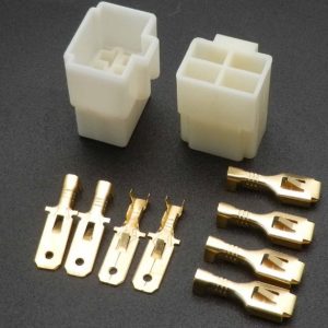Ficha 4 Pinos 6.3mm Macho e Fêmea c/ terminais