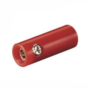 Ficha Banana 4mm Fêmea Vermelha