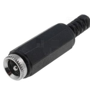 ficha DC fêmea 5.5 x 2.5 mm