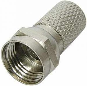 Ficha F p/cabo de 5mm (RG58)