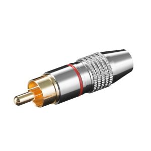 Ficha RCA Macho Cobre Qualidade – Vermelha