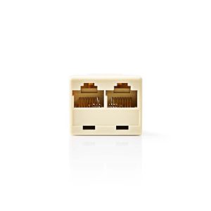 Ficha Splitter RJ45 Fêmea / 2x RJ45 Fêmea