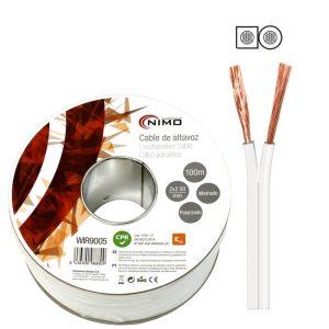 Fio Coluna CCA Branco 2x 2.5mm – Rolo 100 mts