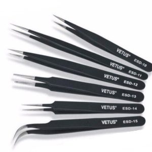 Kit 6 Pinças Anti-Estáticas de Precisão