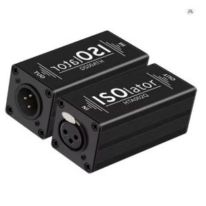Isolador de Loop de Terra XLR  Eliminador de Ruído de Áudio Passivo
