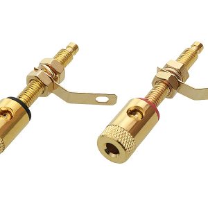 Par de Alvéolos com rosca comprida para Banana 4mm