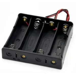 Suporte para Bateria 18650 x4 com Cabo