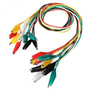 Pinças Crocodilo com cabo – 10 unidades x 50cm