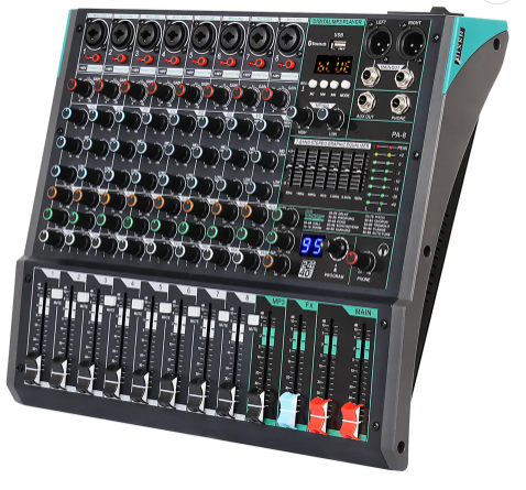 Mesa de Mistura profissional 10 Canais c/ DSP USB MP3 AUX EQ FX MUTE