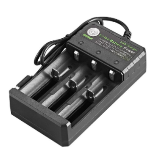 Carregador de 3 Pilhas Automático 3.7V Li-ion Carregador de Bateria Litio 18650