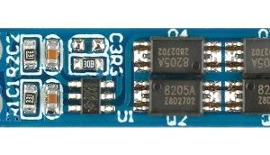 Placa de proteção de carregamento de bateria lítio 18650 2s 7.4v 8a