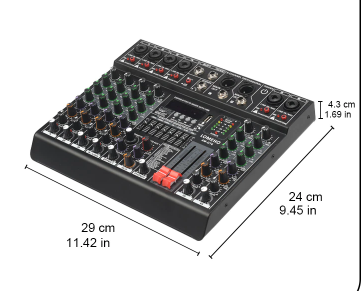 Mesa de Mistura 8 Canais Profissional c/ USB/MP3 Bluetooth DSP Equalizador - Image 3