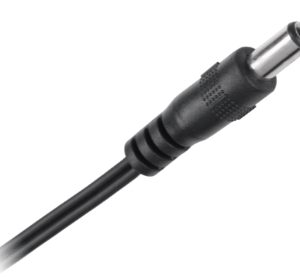 Ficha DC Macho 5.5 x 2.1 mm c/ cabo Preto 1.10 metros