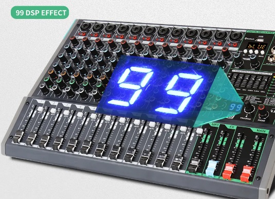 Mesa de Mistura profissional 10 Canais c/ DSP USB MP3 AUX EQ FX MUTE - Image 6