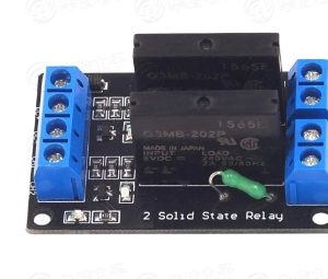 Módulo de relé duplo de estado sólido, alto e baixo nível, SSR 12V