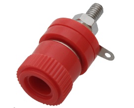 Alvéolo de painel para banana 4mm – tipo III Vermelho