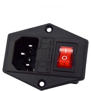 Tomada de Painel com Interruptor e Fusivel 10A 250V