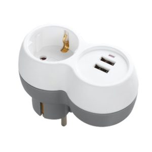 Tomada Profissional 230V c/ 2 Saídas USB 2.4A – Technik